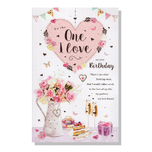To The One I Love Birthday Card - Bumbletree Ltd