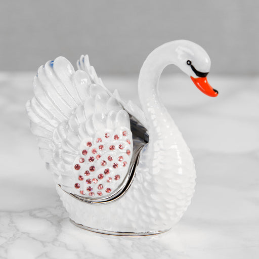 TRINKET FIGURINE - WHITE SWAN - Bumbletree Ltd
