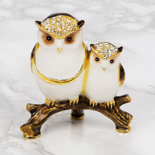 TRINKET FIGURINE - MOTHER & BABY OWL - Bumbletree Ltd
