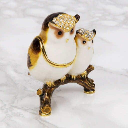 TRINKET FIGURINE - MOTHER & BABY OWL - Bumbletree Ltd