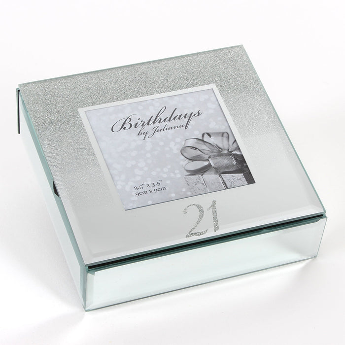 '21' BIRTHDAY GLITTER MIRROR TRINKET BOX - Bumbletree Ltd
