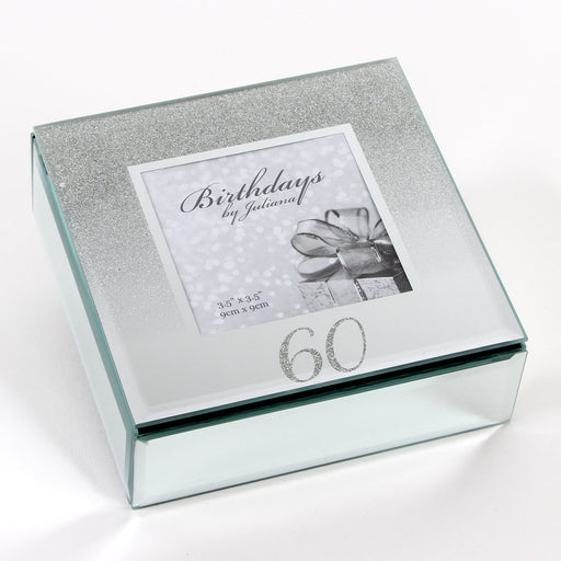 '60' BIRTHDAY GLITTER MIRROR TRINKET BOX - Bumbletree Ltd