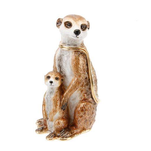 TRINKET FIGURINE MEERKAT & BABY - Bumbletree Ltd
