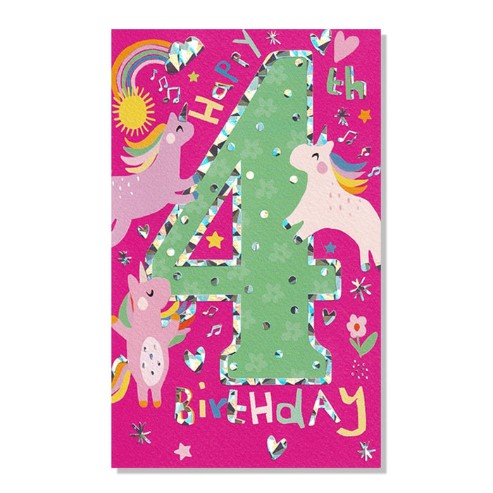 4th Birthday Card - Bumbletree Ltd