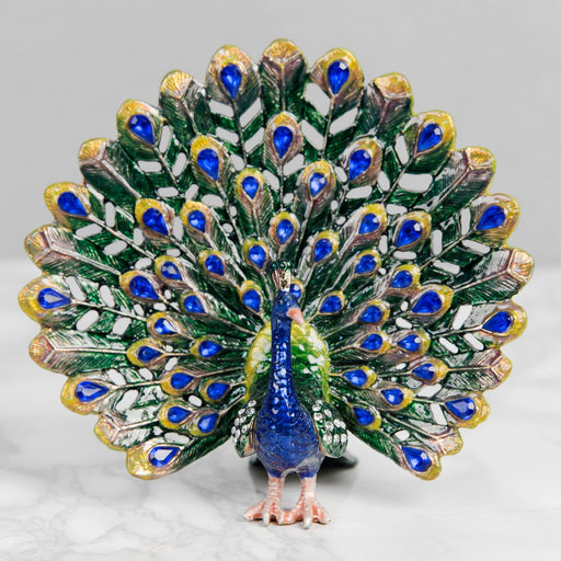 TRINKET FIGURINE - PEACOCK - Bumbletree Ltd