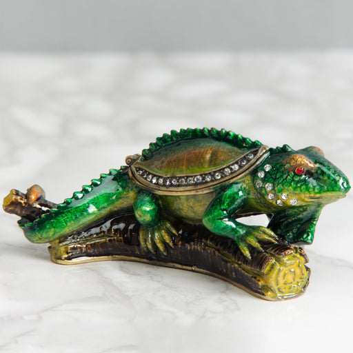 TRINKET FIGURINE LIZARD ON BRANCH - Bumbletree Ltd