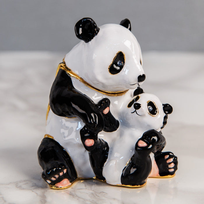 TRINKET FIGURINE - PANDA AND BABY - Bumbletree Ltd