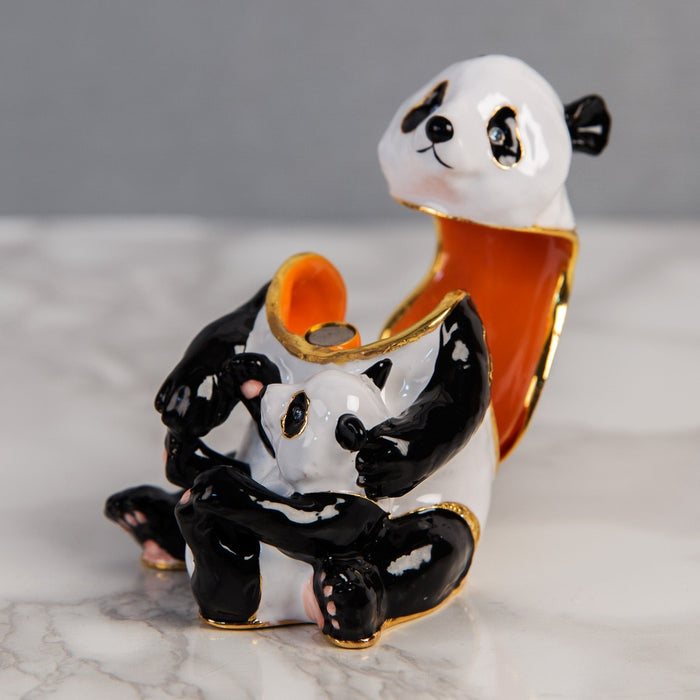 TRINKET FIGURINE - PANDA AND BABY - Bumbletree Ltd