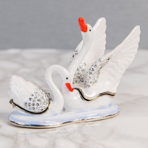 TRINKET FIGURINE - 2 SWANS - Bumbletree Ltd