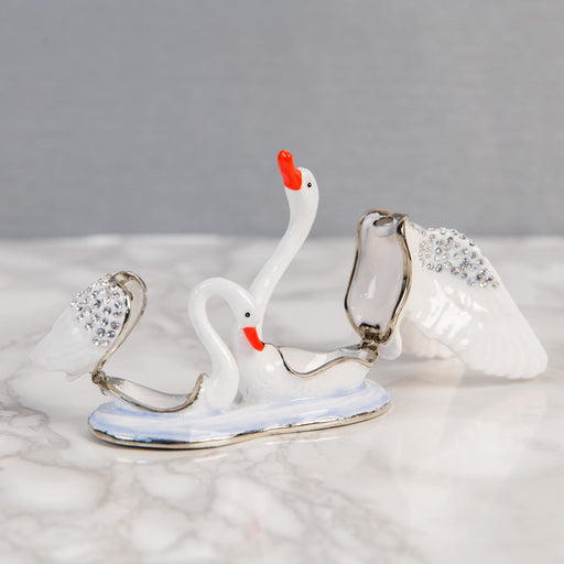 TRINKET FIGURINE - 2 SWANS - Bumbletree Ltd