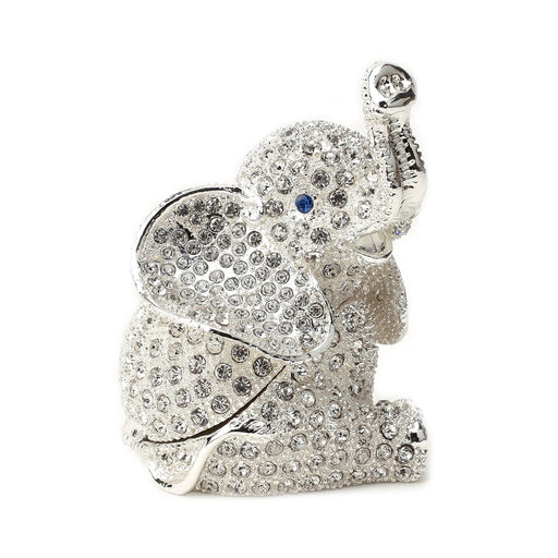 TRINKET FIGURINE - CRYSTAL ELEPHANT - Bumbletree Ltd