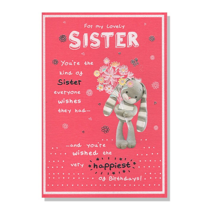 Lovely Sister Birthday Card - Bumbletree Ltd