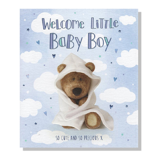 Welcome Little Boy Birth Card - Bumbletree Ltd