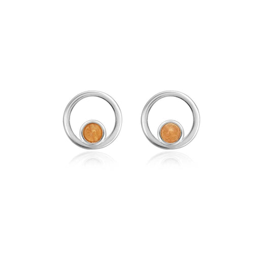 TREASURE THE LITTLE THINGS BIRTHSTONE EARRINGS NOVEMBER YELLOW QUARTZ - Bumbletree Ltd