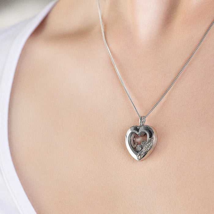 Past Present Future Inner Charm Heart Pendant - Jewellery - Clogau - Bumbletree