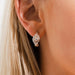 Pistyll Rhaeadr White Topaz Half Hoop Earrings - Jewellery - Clogau - Bumbletree