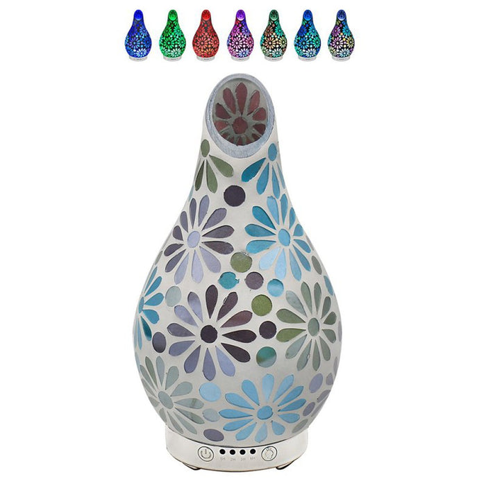 Blue Flower LED Colour Changing Aroma Diffuser - Home Fragrance - Bumbletree - Bumbletree