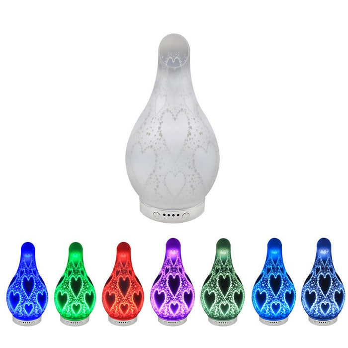 Heart LED Colour Changing Aroma Diffuser - Home Fragrance - Bumbletree - Bumbletree