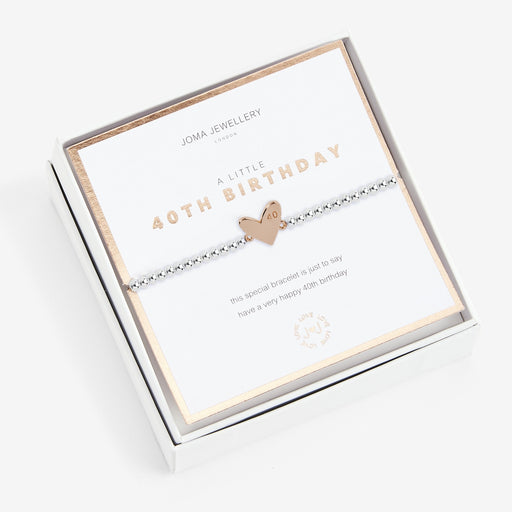 Beautifully Boxed A Little 'Happy 40Th Birthday' Bracelet - Bumbletree Ltd
