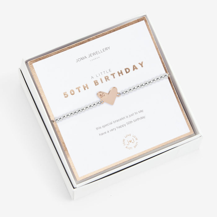 Beautifully Boxed A Little 'Happy 50Th Birthday' Bracelet - Bumbletree Ltd