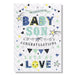 Baby Son Birth Card - Bumbletree Ltd