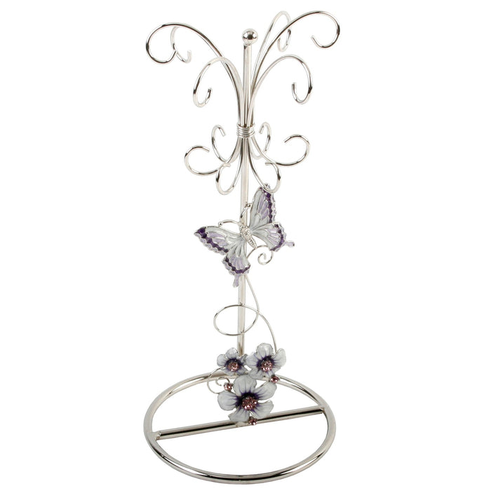 PURPLE BUTTERFLY WIRE JEWELLERY HOLDER - Bumbletree Ltd