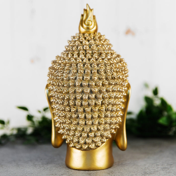 GOLD THAI BUDDHA HEAD FIGURINE - Bumbletree Ltd