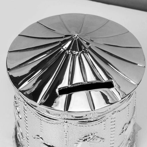 SILVER PLATED CAROUSEL MONEY BOX - Bumbletree Ltd
