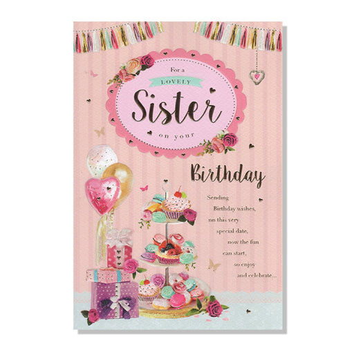 Lovely Sister Birthday Card - Bumbletree Ltd