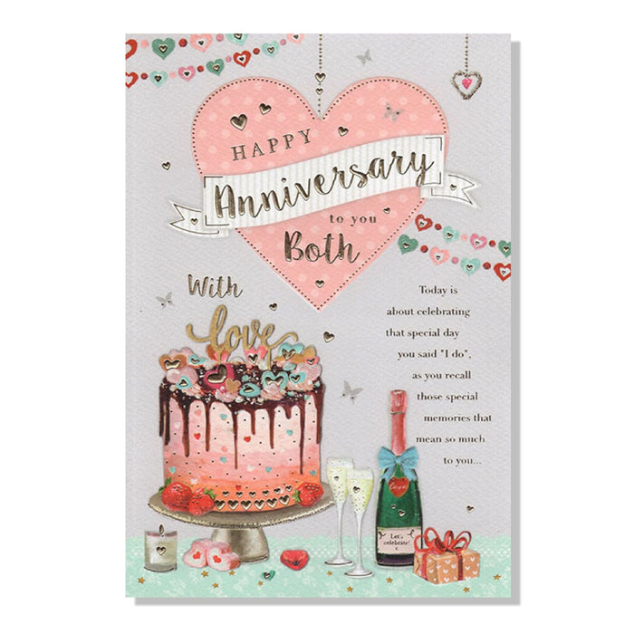 Happy Anniversary To You Both Card - Bumbletree Ltd