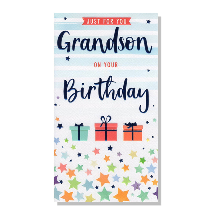 Just For You Grandson Birthday Card - Bumbletree Ltd