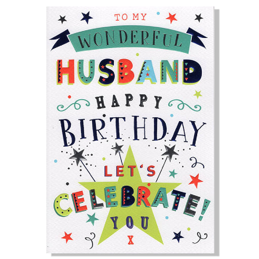 Wonderful Husband Birthday Card - Bumbletree Ltd