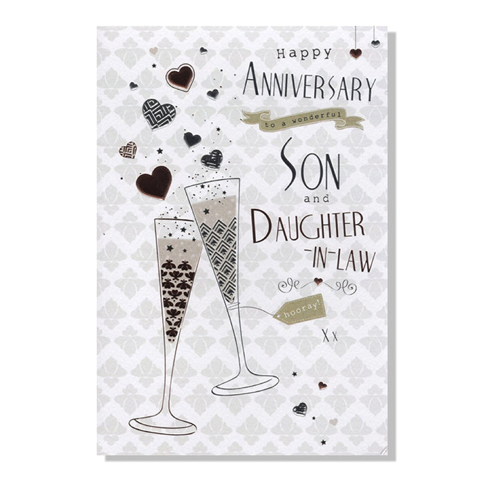 Son & Daughter-In-Law Anniversary Card - Bumbletree Ltd
