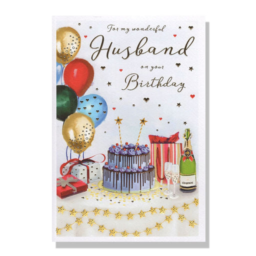 Wonderful Husband Birthday Card - Bumbletree Ltd