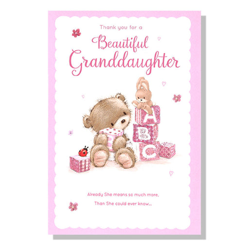 Granddaughter Birth Card - Bumbletree Ltd