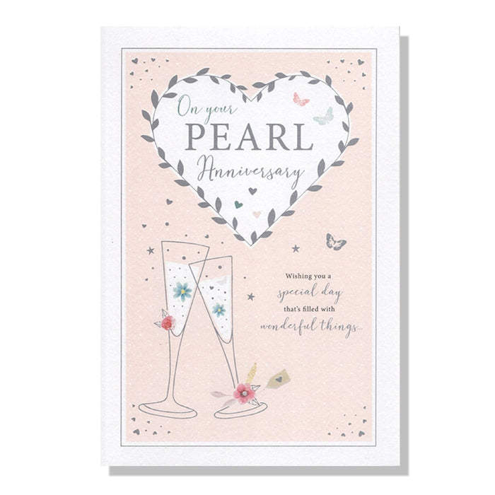 Pearl Anniversary Card - Bumbletree Ltd
