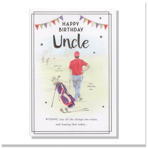 Golfer Uncle Birthday Card - Bumbletree Ltd