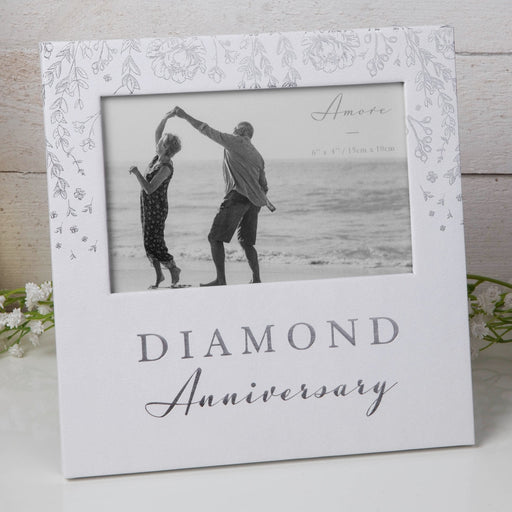 6" X 4" PHOTO FRAME- DIAMOND ANNIVERSARY - Bumbletree Ltd
