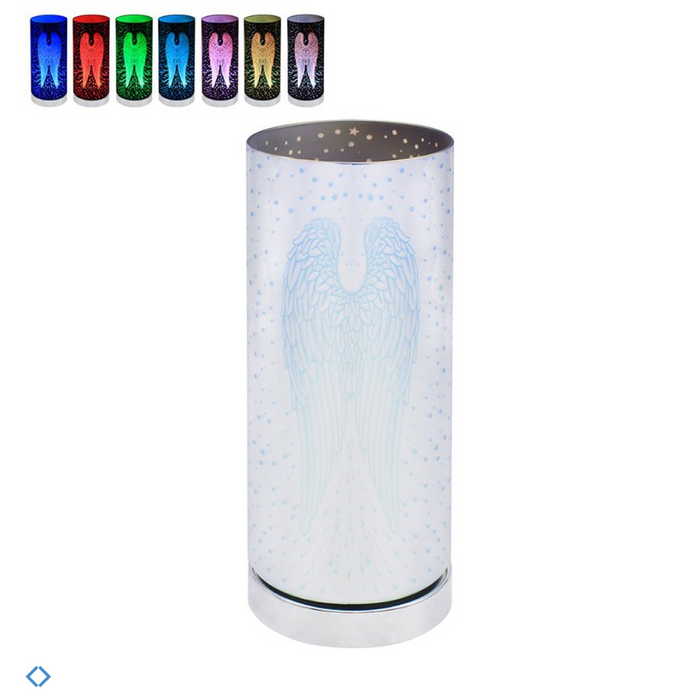 Silver Angel Wings LED Colour Changing Aroma Lamp - Bumbletree Ltd