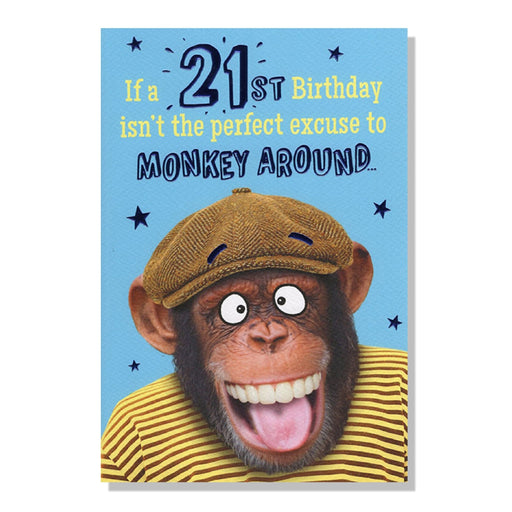 Age 21st Boy Birthday Card With Humorous Design - Bumbletree