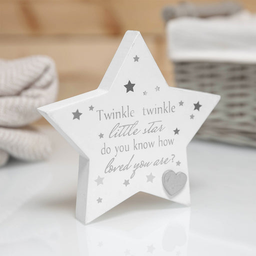 TWINKLE TWINKLE LITTLE STAR BABY MANTEL PLAQUE - Bumbletree Ltd