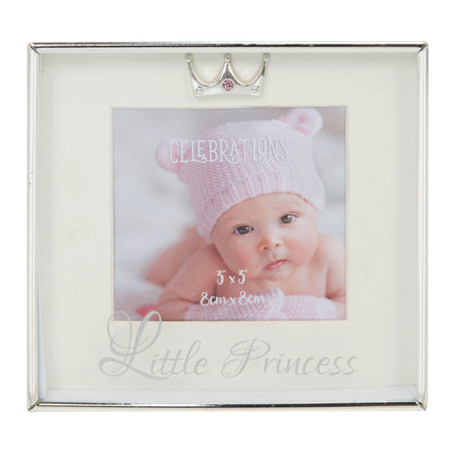 3" X 3" - SILVER PLATED BOX FRAME - LITTLE PRINCESS - Bumbletree Ltd