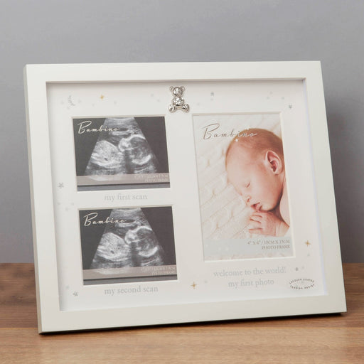 IVORY SCAN PHOTO FRAME WITH TEDDY ICON - Bumbletree Ltd
