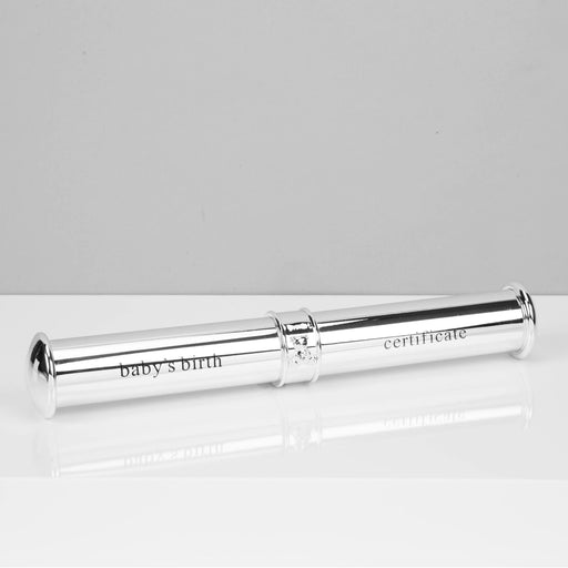 SILVER PLATED BIRTH CERTIFICATE HOLDER - Bumbletree Ltd