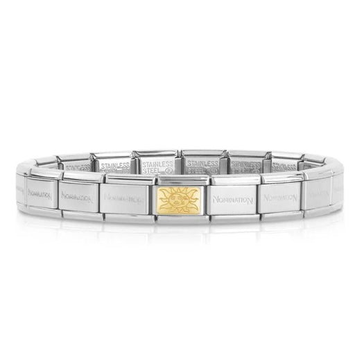NOMINATION Classic Gold Sun with Faces Plate Charm - Bumbletree Ltd