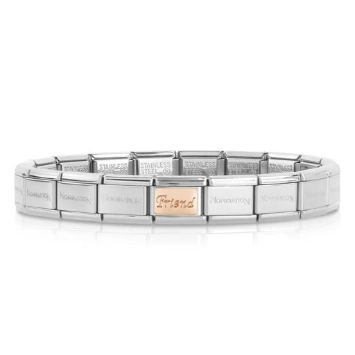 NOMINATION Classic Rose Gold Friend Plate Charm - Bumbletree Ltd