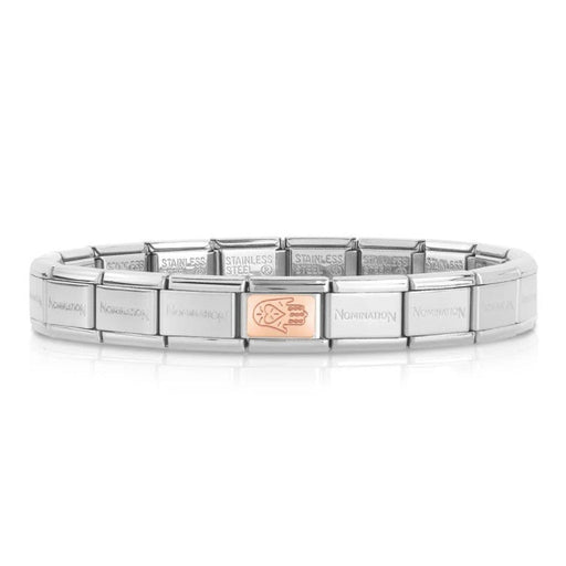 NOMINATION Classic Rose Gold Hand of Fatima Plate Charm - Bumbletree Ltd