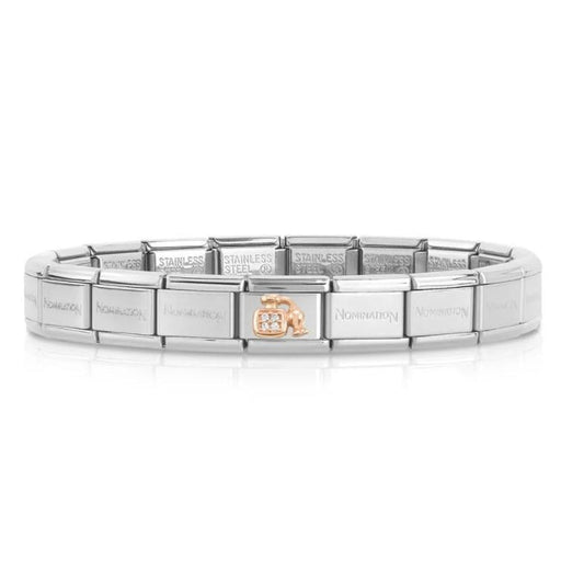 NOMINATION Classic Rose Gold & White CZ Perfume Charm - Bumbletree Ltd