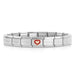 NOMINATION Classic Rose Gold Heart with Red Border Charm - Bumbletree Ltd