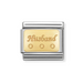 NOMINATION Classic Gold Husband Plate Charm - Bumbletree Ltd